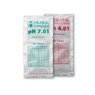 Kit d'étalonnage pH 4,01 et pH 7,01 - Sachet de 5 x 20 mL de chaque