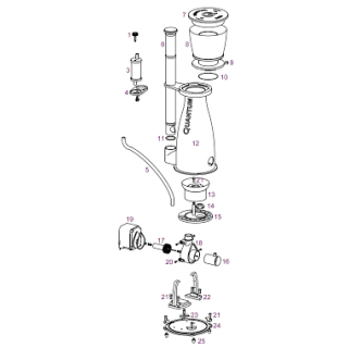 Rotor incl. axe, roulement et roue hybride